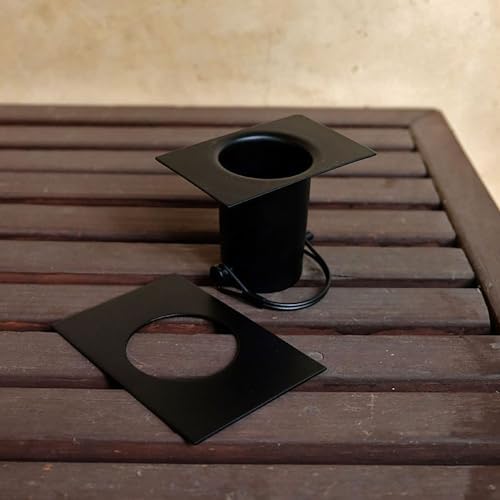 Nutshell Stores Flower Cups Rain Chain - Black - 10 Feet