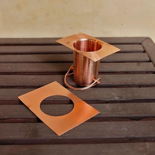 Nutshell Stores Flower Cups Rain Chain - Patina - 19 Feet