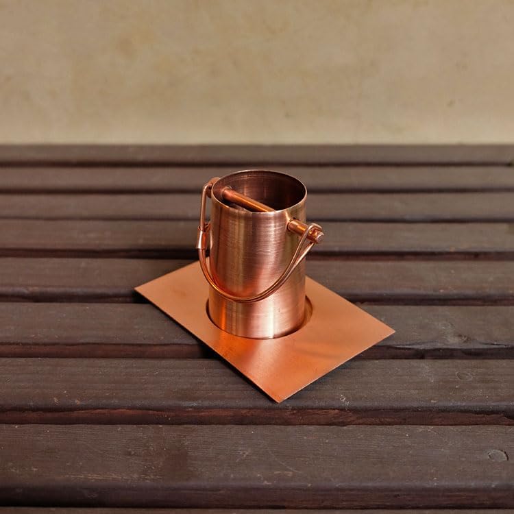 Nutshell Stores Medium Square Cups Rain Chain - Patina - 17 Feet