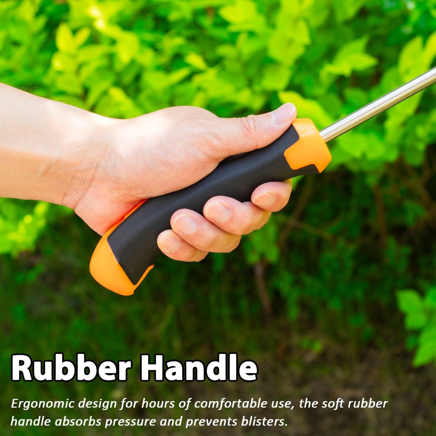Garden Uprooting Weeding Tools - 3 Pack Hand Held Weeder Puller Tool Set, Rubber Handle, Weed Remover for Garden Farm Weeding