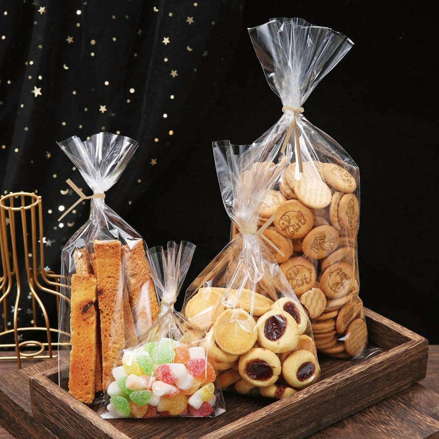 1000 Pcs Twist Ties, Kraft Paper Twist Ties Plant Ties Reusable Bread Ties for Party Cello Candy Coffee Treat Bags Cake Pops (9.8'')