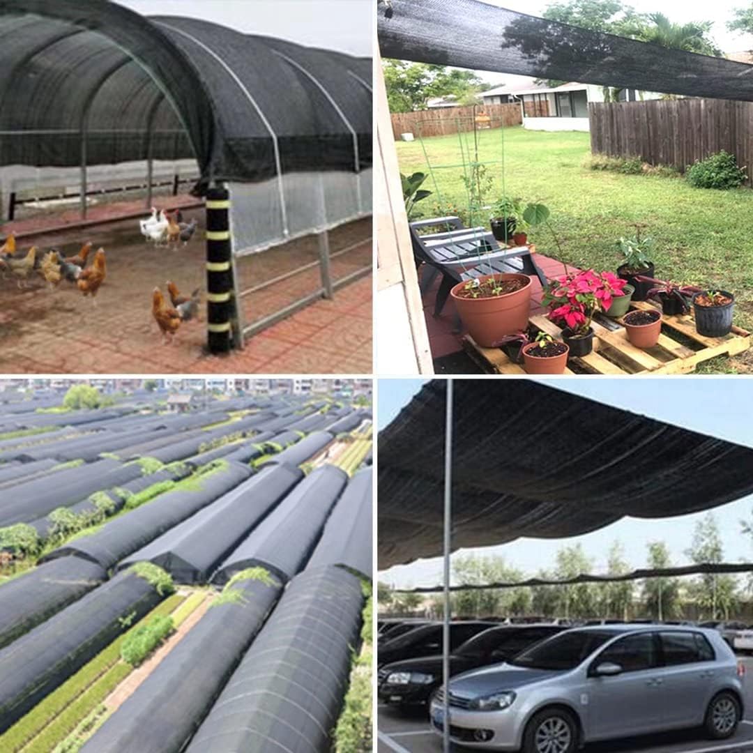 QLOFEI 18x30 FT Shade Cloth for Garden, 80-90% Sunblock Shade Neting Cover with Grommets, Sun Screens for Patio Plants Greenhouse, Shade Sails for Kennel Chicken Coop Pergola Outdoor