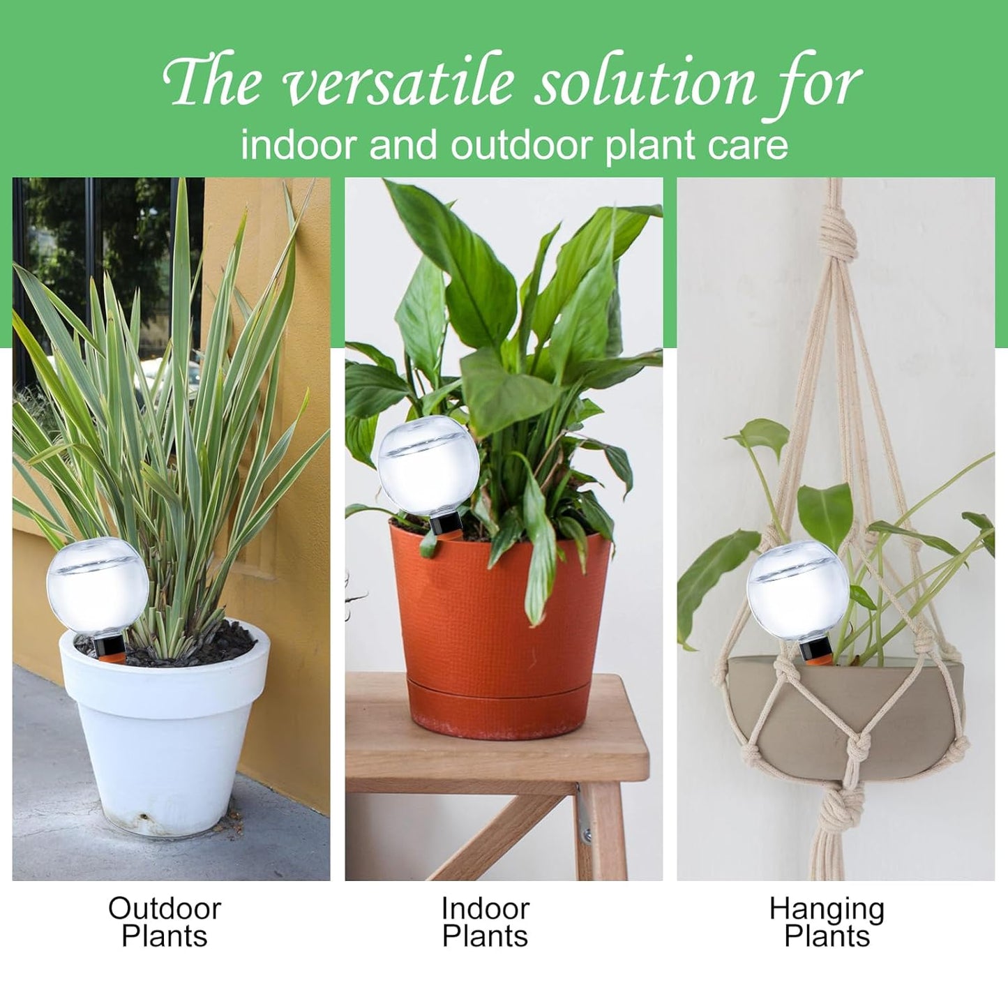 2 Pack Plant Watering Globes 17oz Self Watering Planter Insert Indoor/Outdoor Plant Watering Devices for Automatic Drip Irrigation