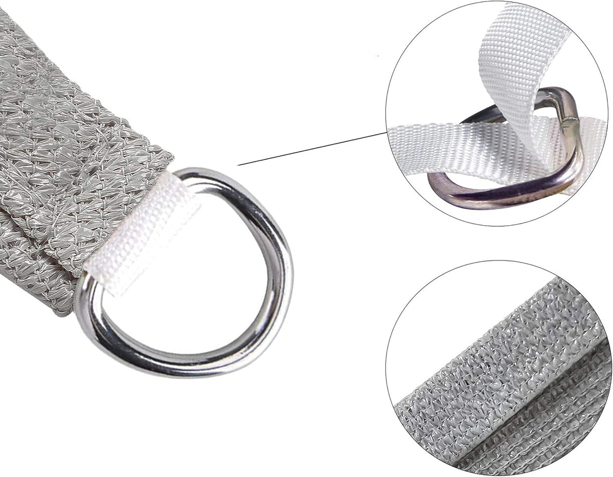 14' x 21' Gray Rectangle Sun Shade Sail SSP1212 Canopy Durable Fabric UV Block Awning,We Make Custom Orders