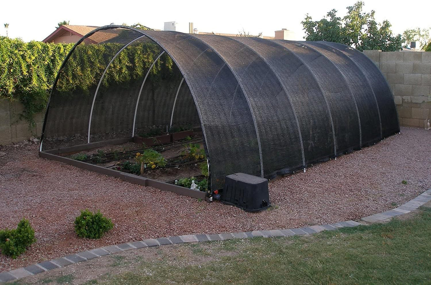 Agfabric 30% Shade Cloth 8x12ft Net Mesh Shade with Clips for Garden Patio&Plants, Black