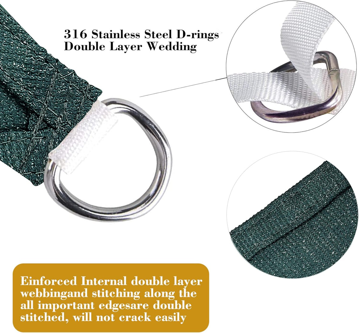 22' x 23' Green Rectangle Sun Shade Sail SSP1212 Canopy Durable Fabric UV Block Awning We Make Custom Orders