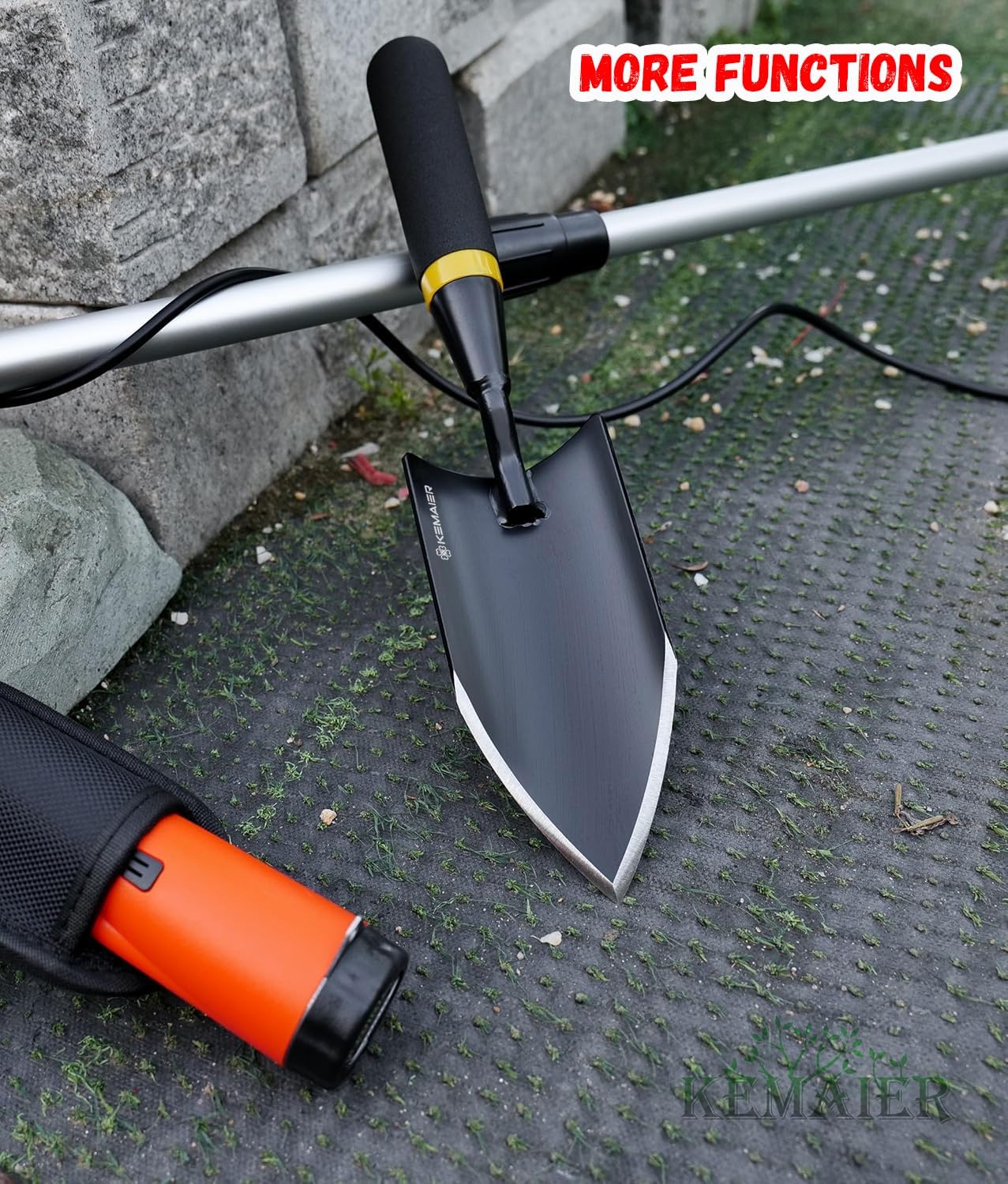 Heavy Duty Gardening Hand Trowel - Carbon Steel Garden Trowel with Rubberized Handle, Ideal for Soil Planting, Digging, Transplanting