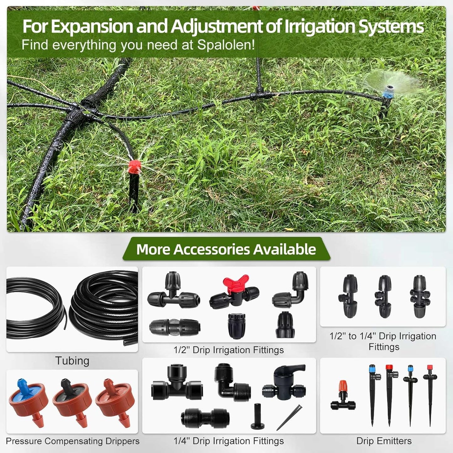 100 Pack Drip Irrigation Stakes for 1/8" to 1/4" Inch Drip Irrigation Tubing Hose Irrigation Support Stakes 5.79" H Suitable for Raising The Height of Drip Emitters/Heads or Drip Irrigation Parts