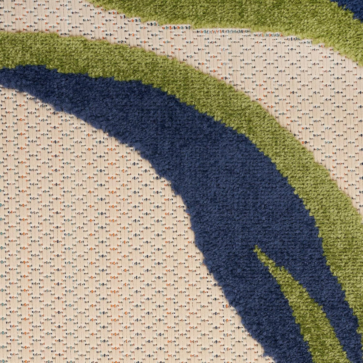 Nourison Home Aloha 6' Runner Multicolor Fabric Contemporary Area Rug (6' Runner)