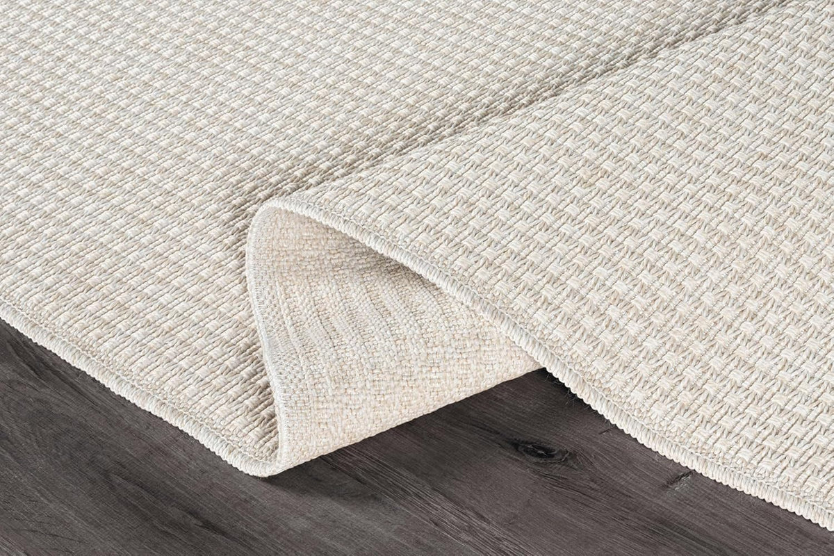Easy Jute Door Mat 2x3 Indoor Outdoor Natural Rugs Solid Fiber Rug Woven Area Rug Boho Easy Clean Inside Carpet for Living Room Bedroom Dining Room Hallway or Outdoor Patio Porch (2 X 3 Bone)