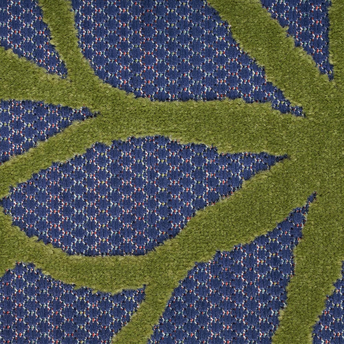 Nourison Home Aloha Indoor/Outdoor Modern Navy Multicolor 2' x 6' Area Rug, Easy Cleaning, Non Shedding, Bed Room, Living Room, Dining Room, Backyard, Deck, Patio (2x6)