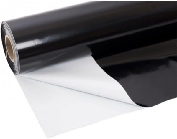 Farm Plastic Supply - 12 Mil String Reinforced Black/White Pond Liner - 12 Mil Fish Pond Liner, Pond Liners for Outdoor Ponds, Koi Ponds, Garden Fountain, Containment Liner (12' x 30')