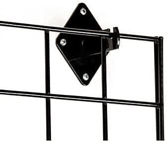 KINGDOM SOLUTIONS 24-Pack Black Gridwall Panel Mount Brackets – Heavy-Duty Wall Brackets for Gridwall, Slatgrid, or Trellis Panel Mounting – Durable Display Hardware for Store or Garage