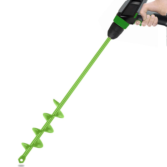 SYITCUN Auger Drill Bit for Planting - 1.6" X 16.5" Heavy-Duty Garden Spiral Drill Bit - Bulb Planter Tool & Post Hole Digger - 3/8" Hex Drive Drill
