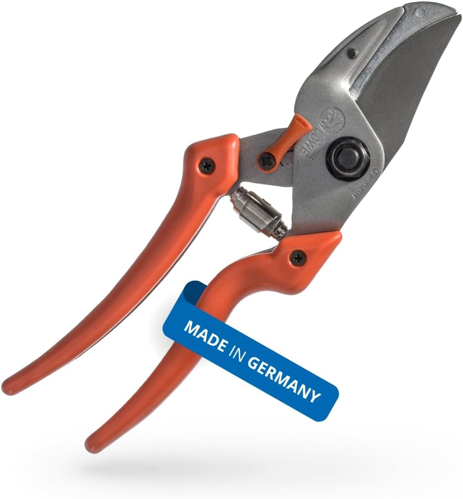 Original LÖWE Profi Anvil Prunner Garden Tools 8.107 with Bypass Geometry | Robust & Sharp Hedge Trimmer | Use as Pruners, Garden Shears, Handheld, Pruning Shears for Gardening | Made in Germany