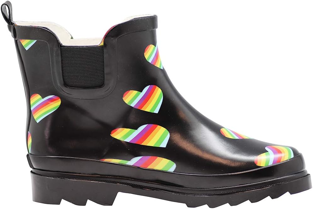 NORTY - Womens Ankle Rain Boots - Ladies Waterproof Winter Spring Garden Boot runs ½ size large