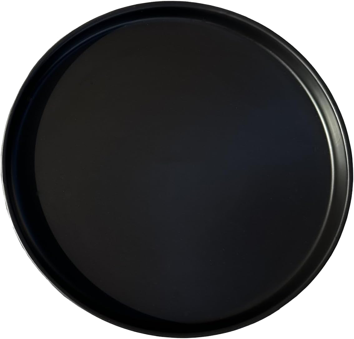 2 Pack Ceramic Plant Saucer Pot Tray 8 Inch, Planter Saucers 4 5 6 7 8 9 10 11 12 13 Inch for Indoors Outdoor, Durable Sturdy Flower Drainage drip Water Tray for Glazed Pots Base (8.5 Inch-Black)