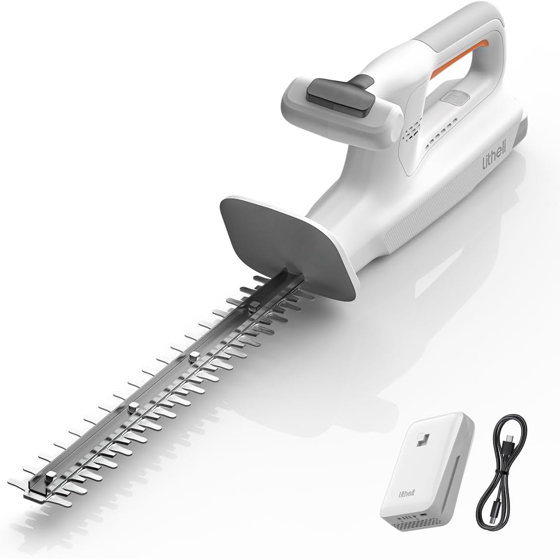 Litheli 20V Cordless Hedge Trimmer 16" (5/8" Cut), Handheld Shrub/Bush Trimmer, Lightweight for Thick Branches & Yard Work,Work with Litheli 20V System (2.5Ah Battery Incl.)