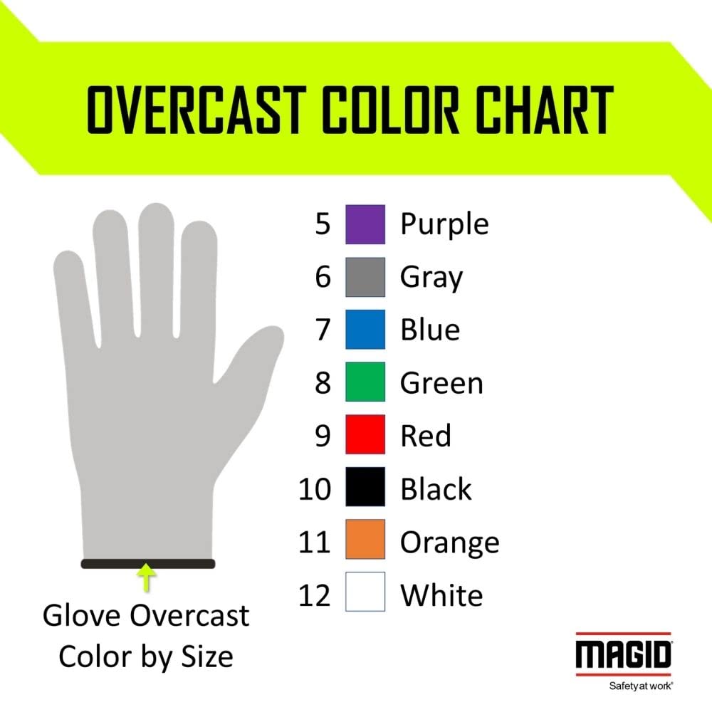 MAGID D-ROC ANSI A4 AeroDex Polyurethane Palm Coated Work Gloves, 1 Pair, Size 5/2XS, GPD482