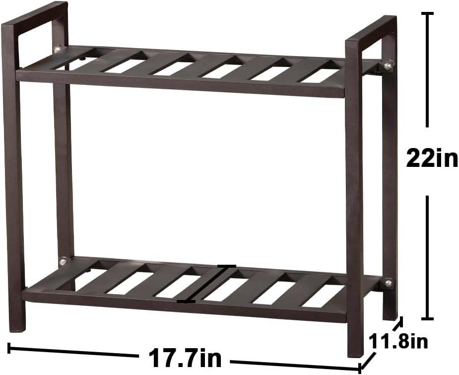 Versatile Indoor/Outdoor Plant Stand – High-Strength Aluminum with 300 LBS Load Capacity - Ideal Decor for Patios, Gardens, Living Rooms | L17.7 x W11.8 x H22 inches