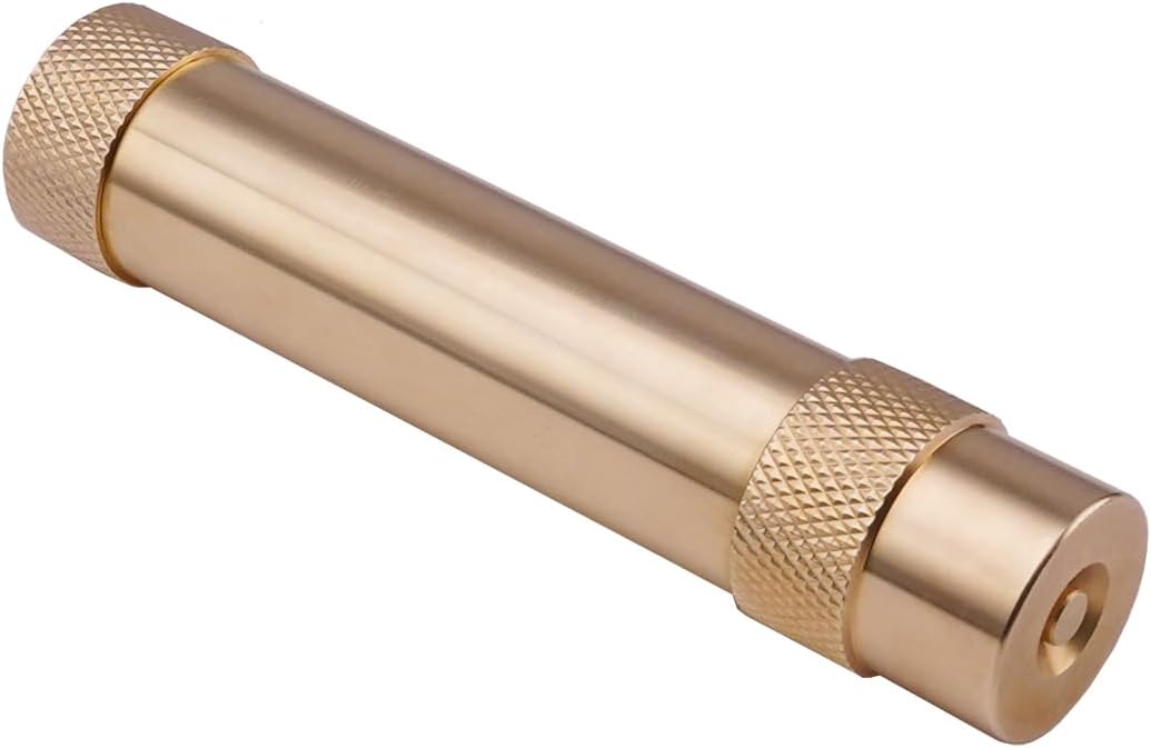 Wiseflow Brass Twist Hose Nozzle, High Pressure Adjustable Spray, 2 Rubber Washers, Heavy Duty Brass Garden Hose Nozzle for Watering Plants and Lawn, Car Washing, Patio and Pet