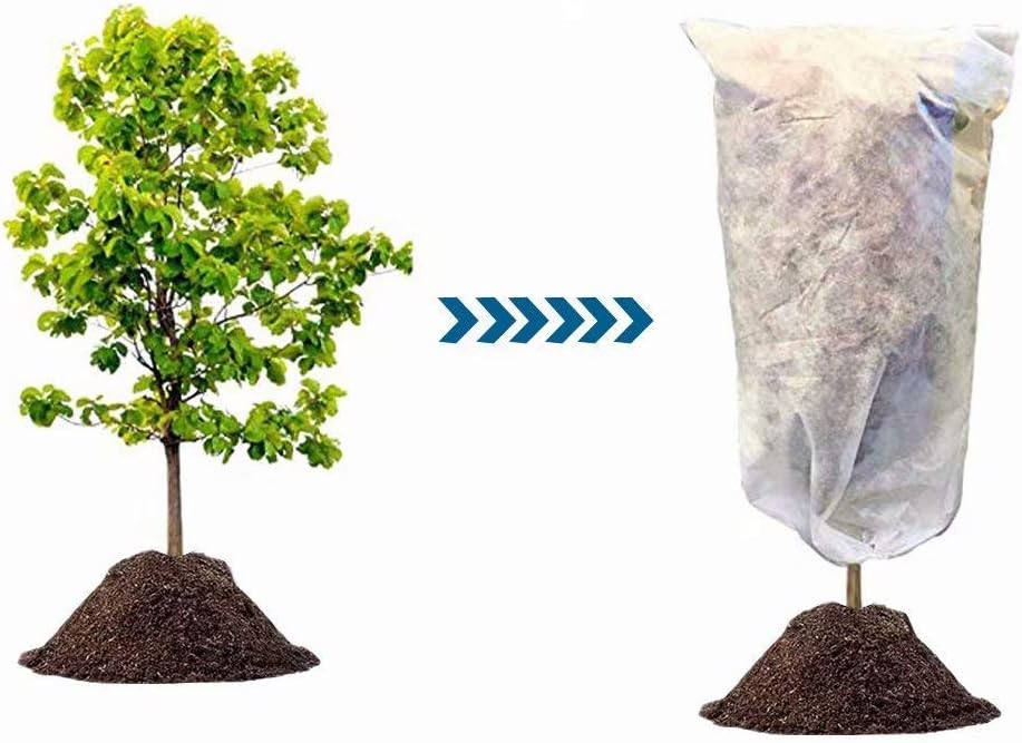Agfabric Plant Cover Freeze Frost Protection Bag,1.5oz,72''X72'',4 Pack, Shrub Jacket for Cold Winter Weather