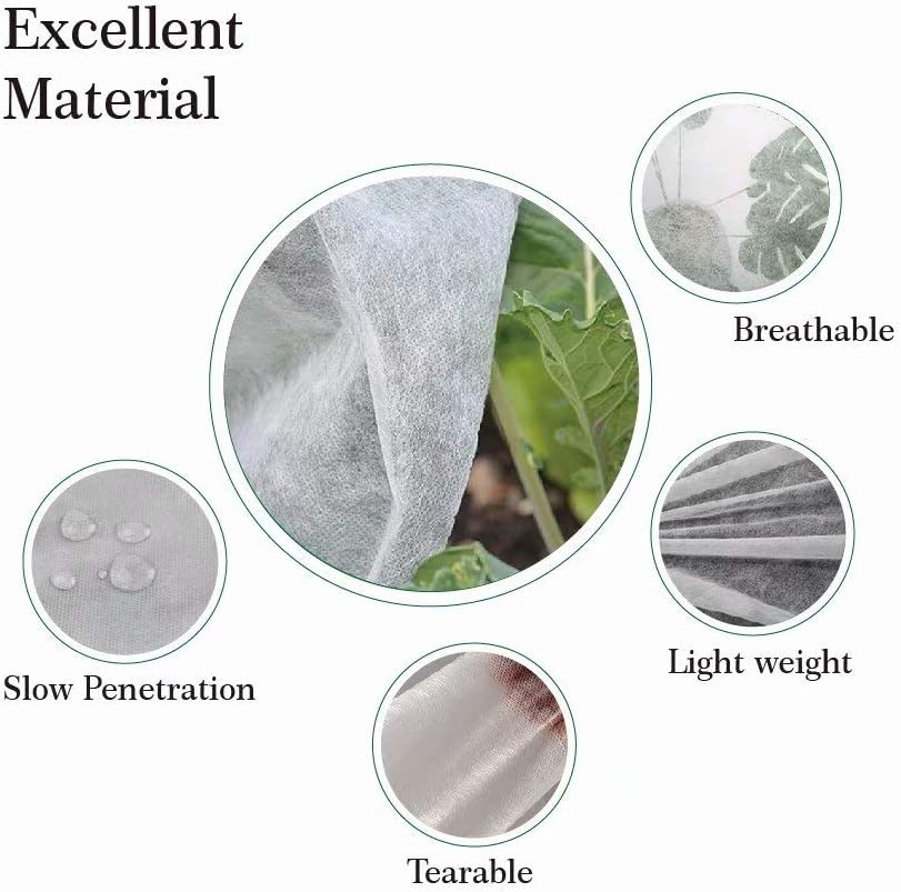 Agfabric Plant Covers Freeze Protection Row Cover 0.55oz 7'x100' Frost Blanket for Winter Protection Plant Covers Feeeze Protection,White