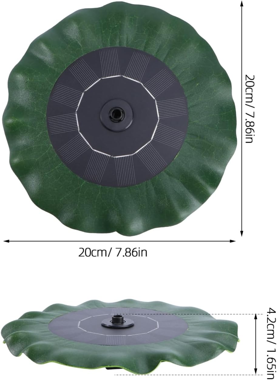DOITOOL Solar Bird Bath Fountain Pump: Floating Solar Fountain Outdoor with 8 Nozzle, Powered Water Pump Lotus Leaf for Bird Bath, Pond, Poo