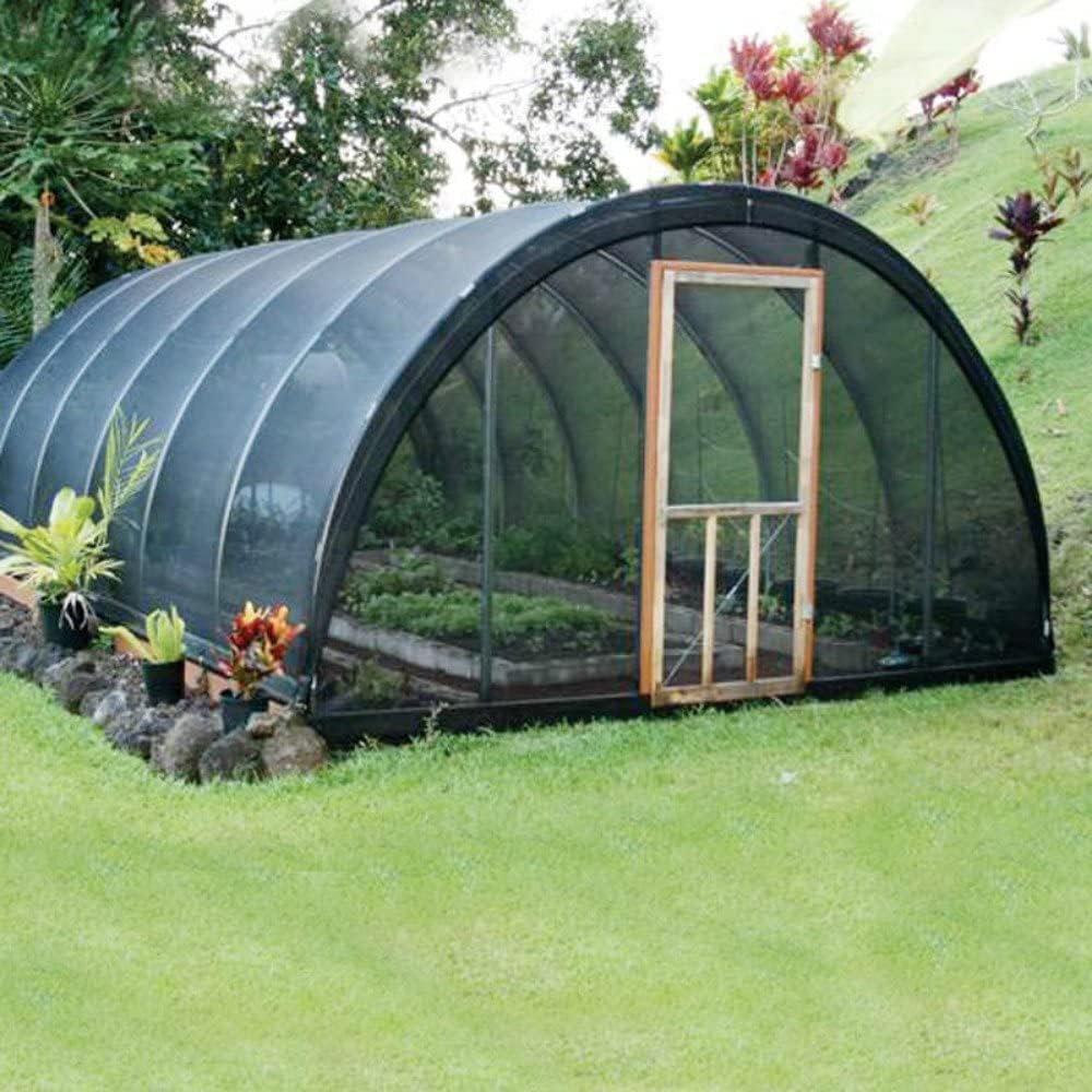 Agfabric 12 X 20ft 50% Shade Cloth Sun Shade Fabric Sunblock Shade Cloth Cover with Clips for Plants, Black