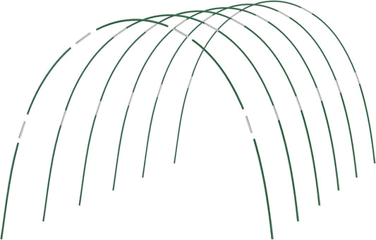 PHYEX Garden Hoops Greenhouse Hoops for Row Covers & Raised Beds, Rust-Free Fiberglass Frame, DIY Adjustable Garden Tunnel with Clips for Plant Covers, Netting, & Frost Protection, 60pcs