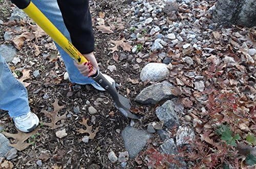 SHFD3 40" Teal Garden Spade Shovel - Gardening Shovel with a 9" x 11" Beveled Blade, Steel-Reinforced Fiberglass Long Handle & Cushioned D-Grip - Digging Spade for Planting