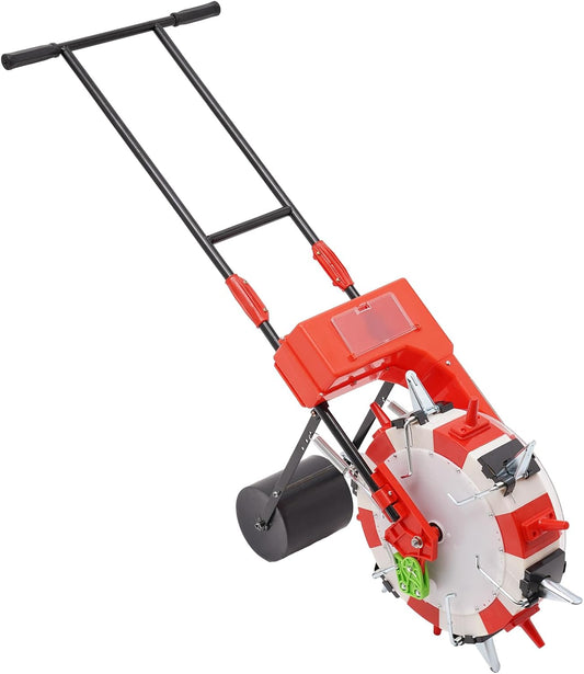 6-Row Manual Garden Seeder, Corn Planter, Hand Push Precision Seeder Planter for Corn Soybean Peanut Seeds, 10.24" Sowing Spacing, 3.15" Sowing Depth