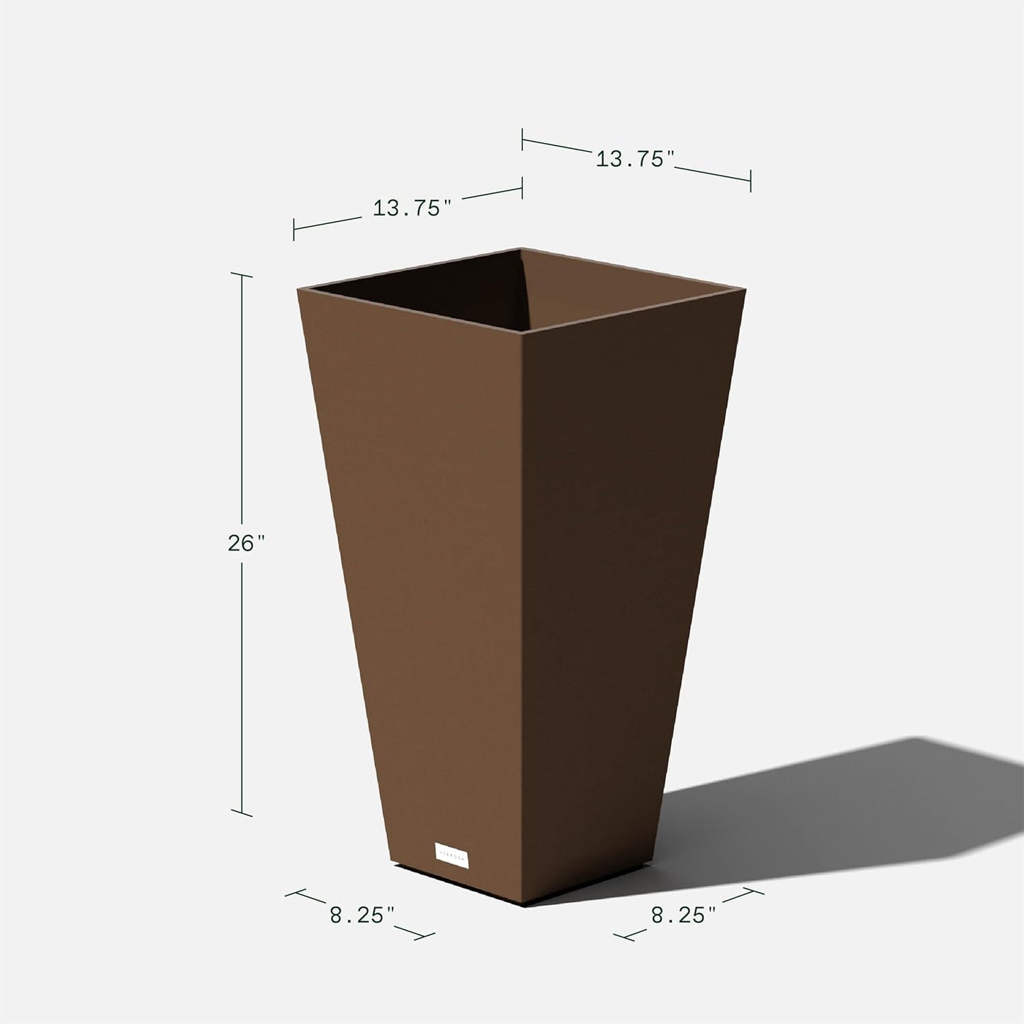 Veradek V-Resin Indoor/Outdoor Taper Planter (30 inch, Espresso)