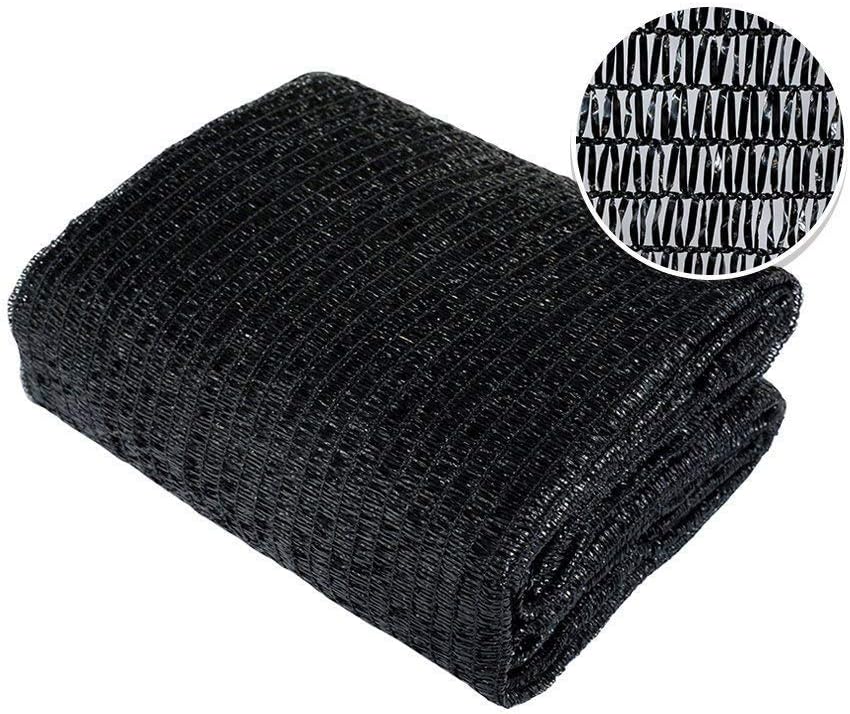 Agfabric 30% Sun-Block Shade Cloth Net Mesh Shade with Clips for Garden Patio&Plants, 6x12ft Black