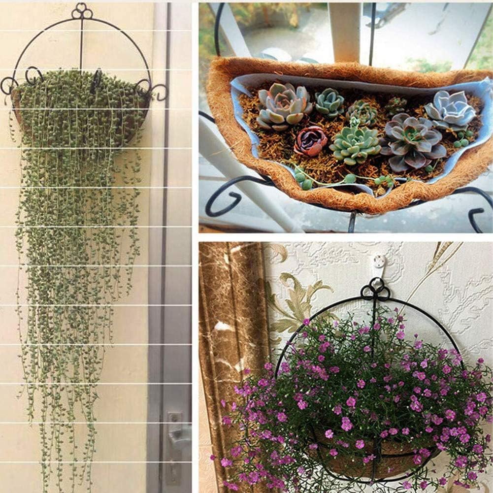 2PCS Half Round Replacement Coco Liner for Hanging Basket Wall Flower Basket, Half Circle Wall Planter Coconut Fiber Plant Basket Liner for Garden Planter Flower Pot (10 inch)