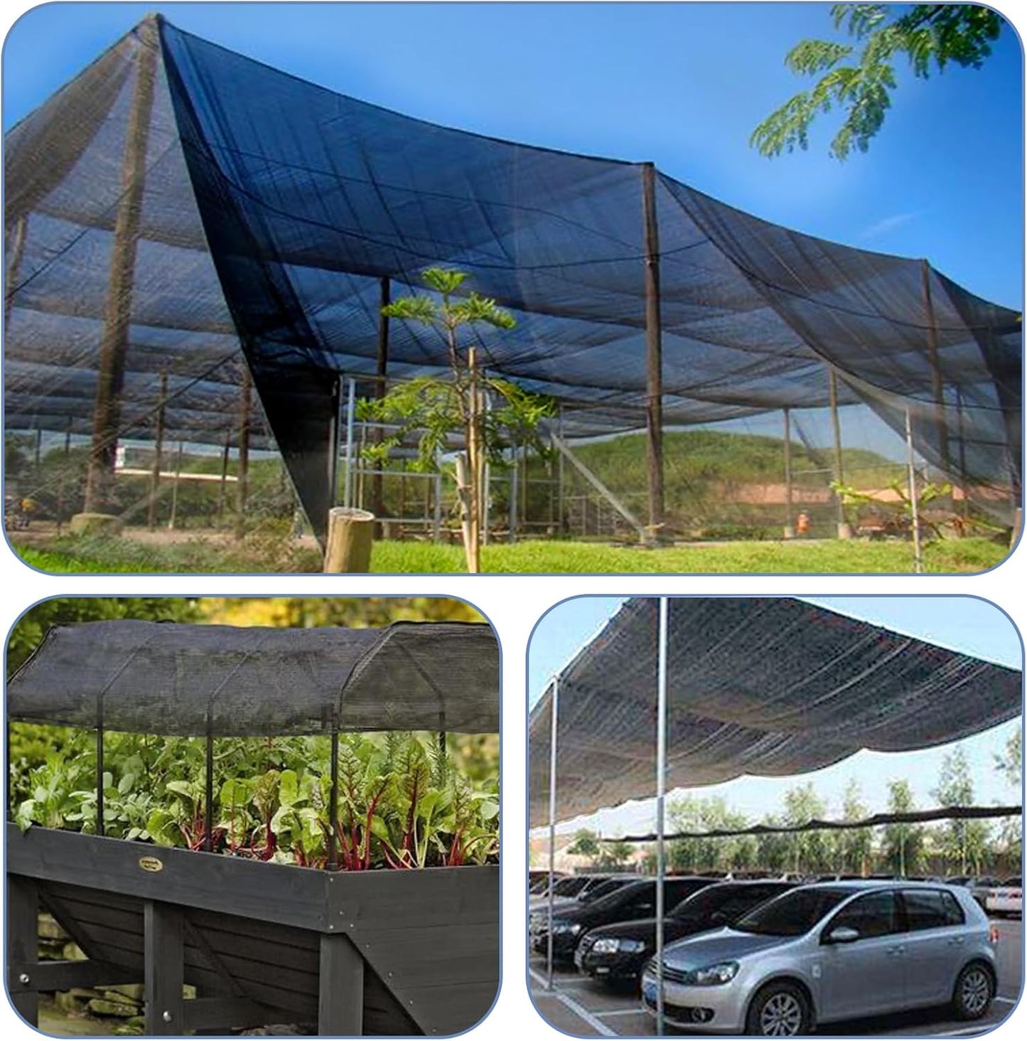LOVE STORY 8x20FT 55% Black Shade Cloth Sun Shade Net UV Resistant Mesh Tarp Plant Cover Sunblock Net for Garden,Greenhouse,Vegetables,Flowers