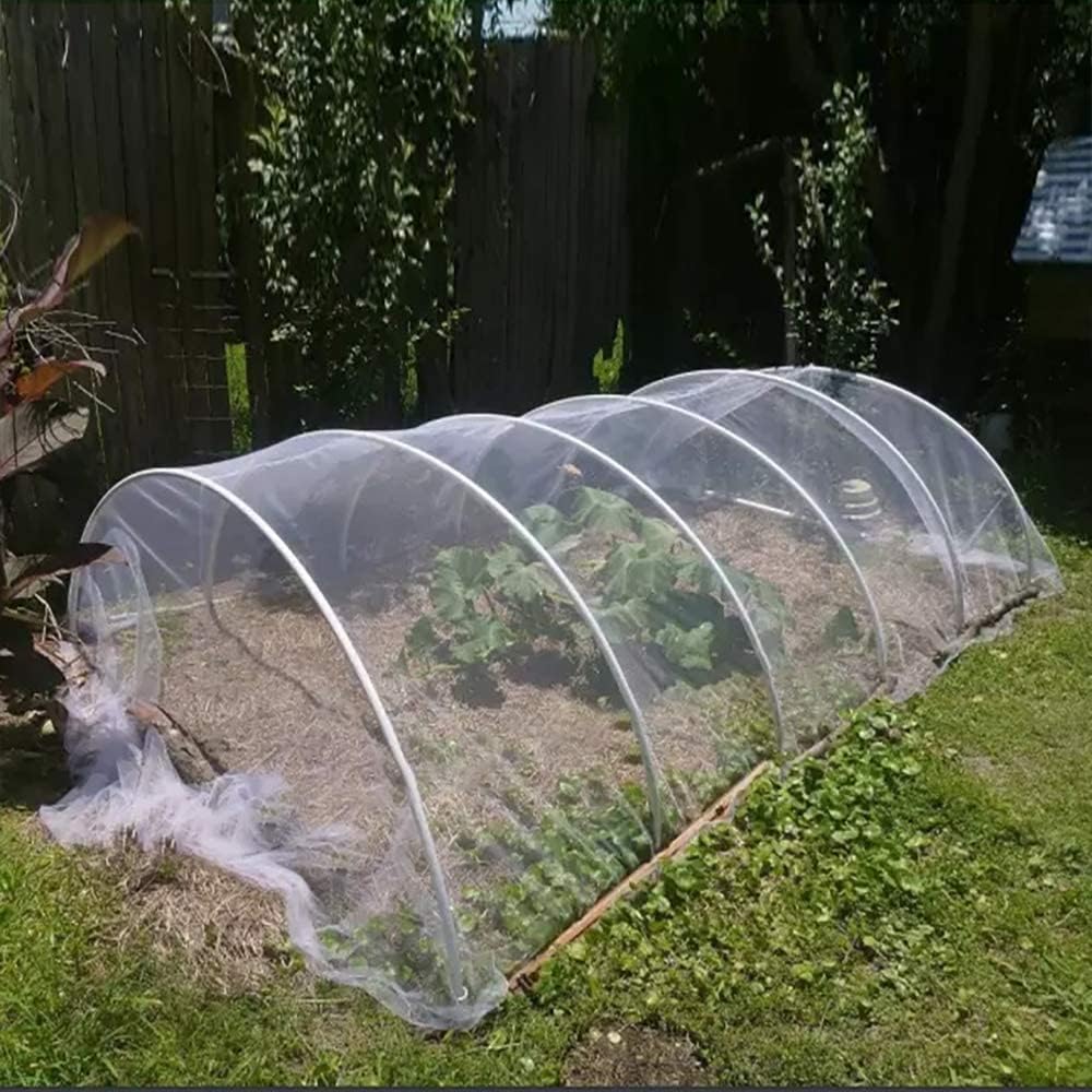Agfabric Garden Netting 6.5'x10' Insect Pest Barrier Bird Netting for Garden Protection,Row Cover Mesh Netting for Vegetables Fruit Trees and Plants,White,2 Pack