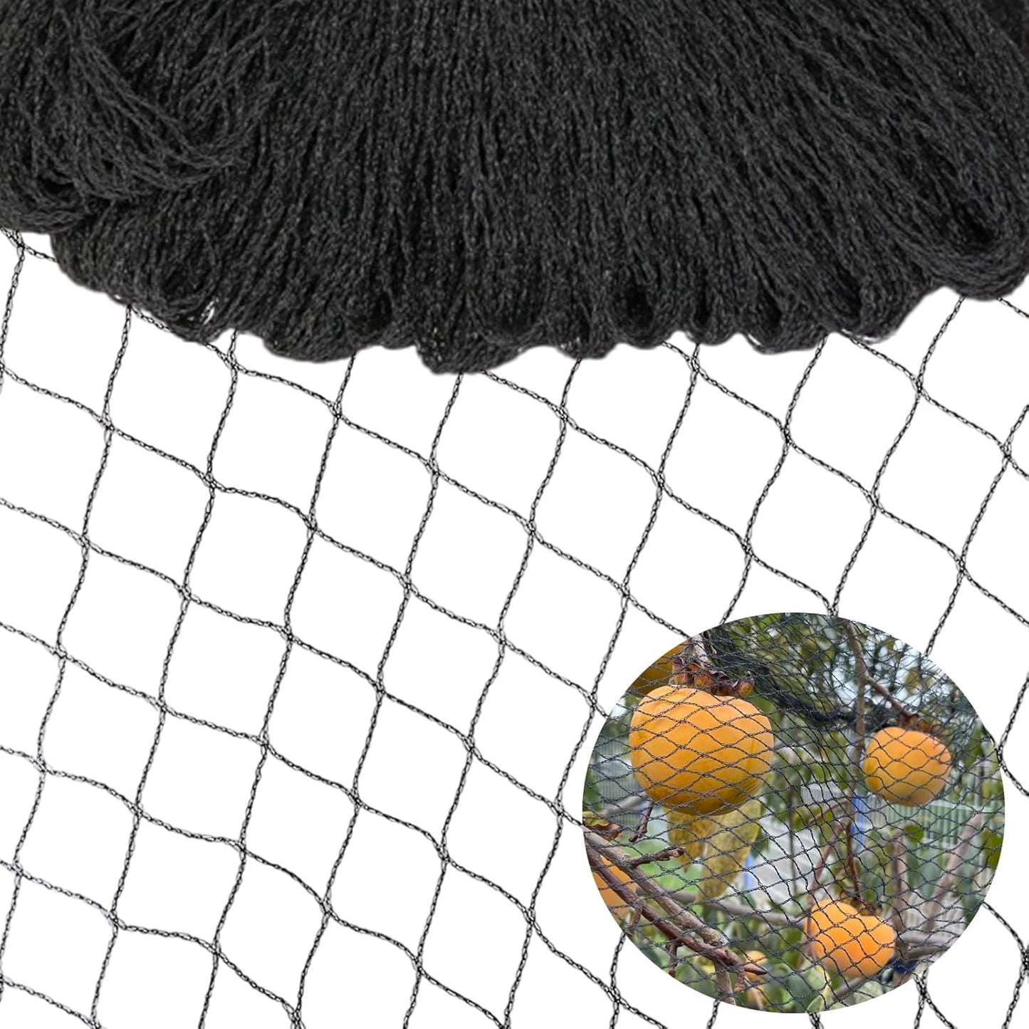 POYEE 7 x 65 FT Bird Netting for Garden Woven Mesh Garden Netting for Plants, Vegetable, Fruit Trees, Blueberry Bushes, Strawberries Against Birds, Deer, Squirrels and Other Animals