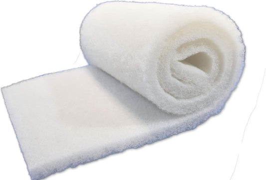 Beige Coarse Filter Media, 2" Thick, 28" x 120" Roll, Perfect for Aquariums, Ponds or Water Gardens, Made in USA