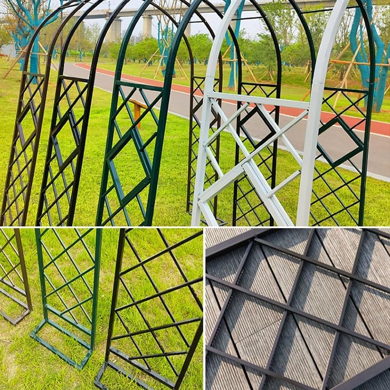 Heavy Duty Steel Garden Arbor & Trellis Arch for Grape Vines Climbing Plants Pergola Outdoor Theme Decoration Archway 180cm 260cm 340cm 140cm (Color : Black, Size : 102" W x 91" H)