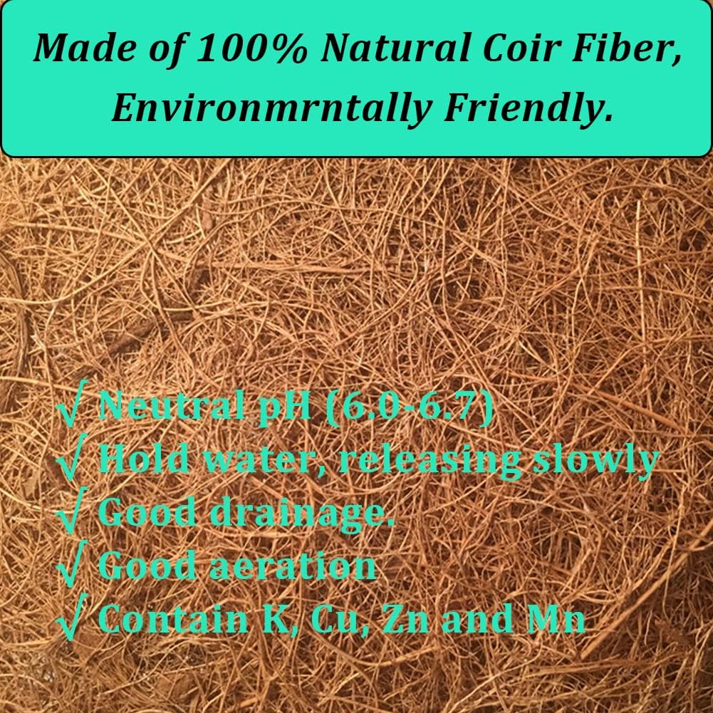 4PCS Coco Liner for Hanging Basket 20 Inch Round 100% Natural Planter Liner Replacement Plant Basket Liners Coco Fiber Liner for Garden Planters Coconut Coir Liner Flower Pot for Hanging Basket