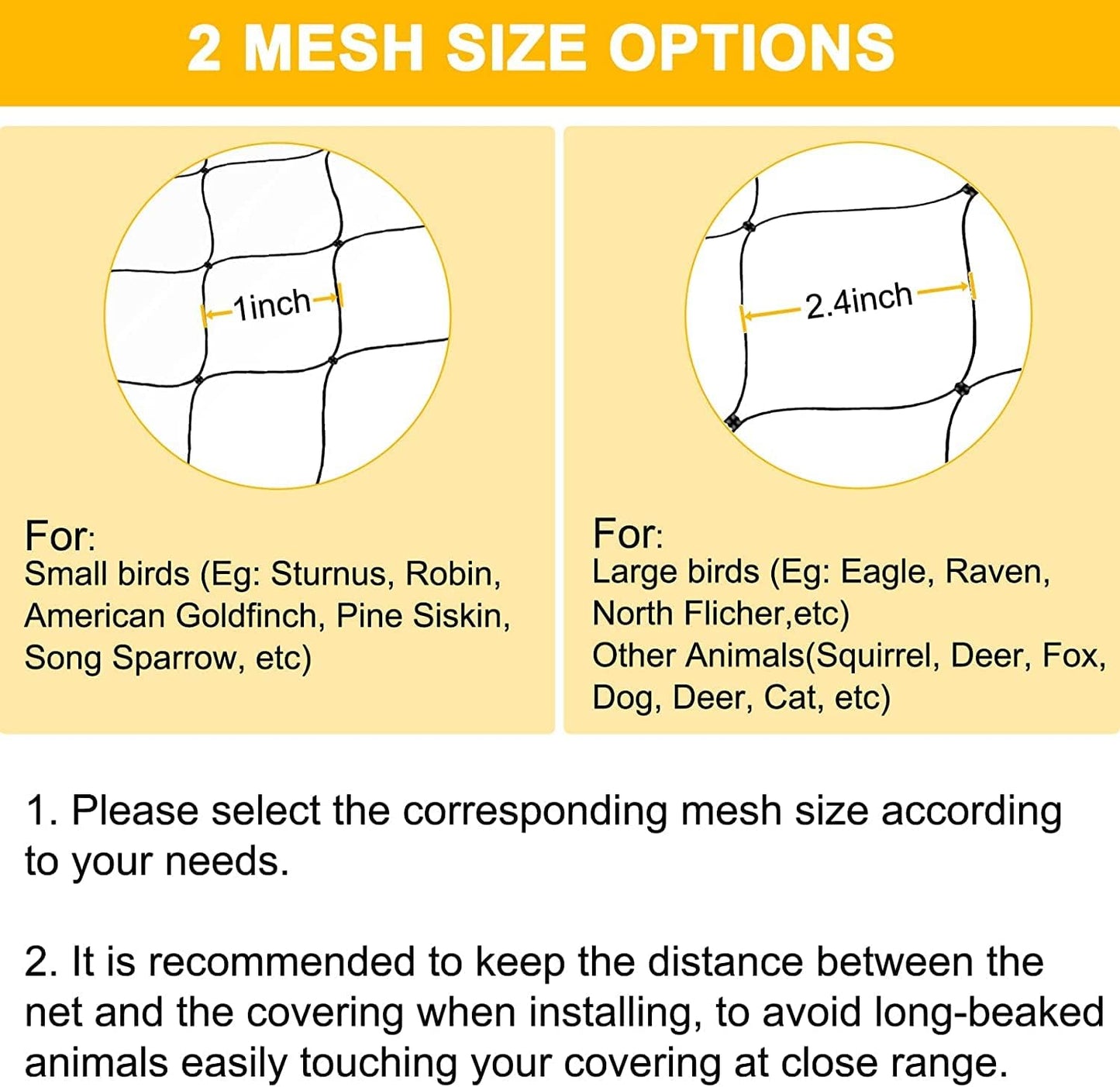 Bird Nets 25'x100' with 1" Mesh Nylon Poultry Netting Heavy Duty Aviary Net Chicken Coop Netting, Garden Netting Deer Fence for Fruit Tree Trellis Net