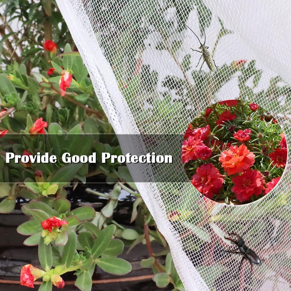 Fruit Tree Netting Covers with Zipper to Protect from Squirrels and Birds Large Netting for Fruit Trees Net Protection, White, 71" x 75", 1 Pack