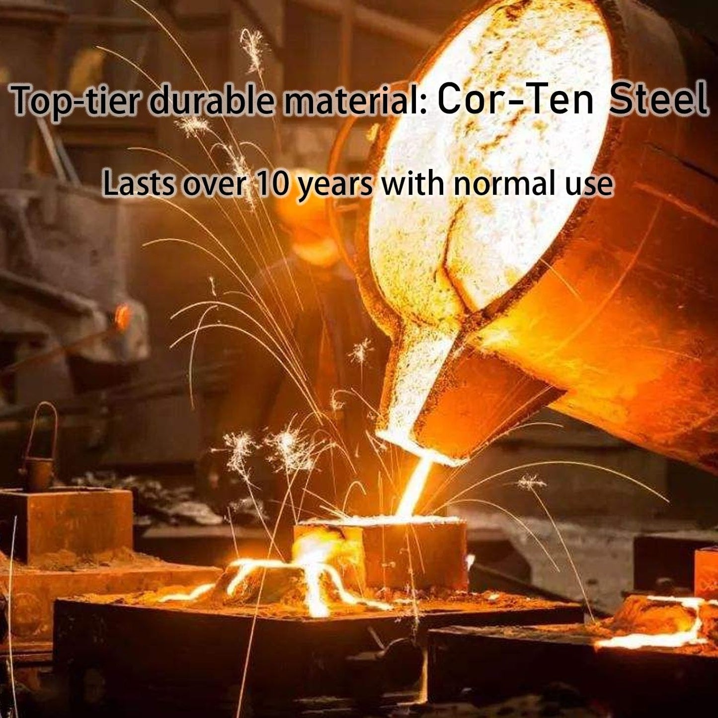 Corten Steel Landscape Edging, 40" L x 6" H, 15 GA Thickness, 12 Pack + 13 Stakes, Enhance Garden, Yard, Park, Lawn, Plants & Vegetables w/Long-Lasting Rust-Finish Cor-Ten Edging