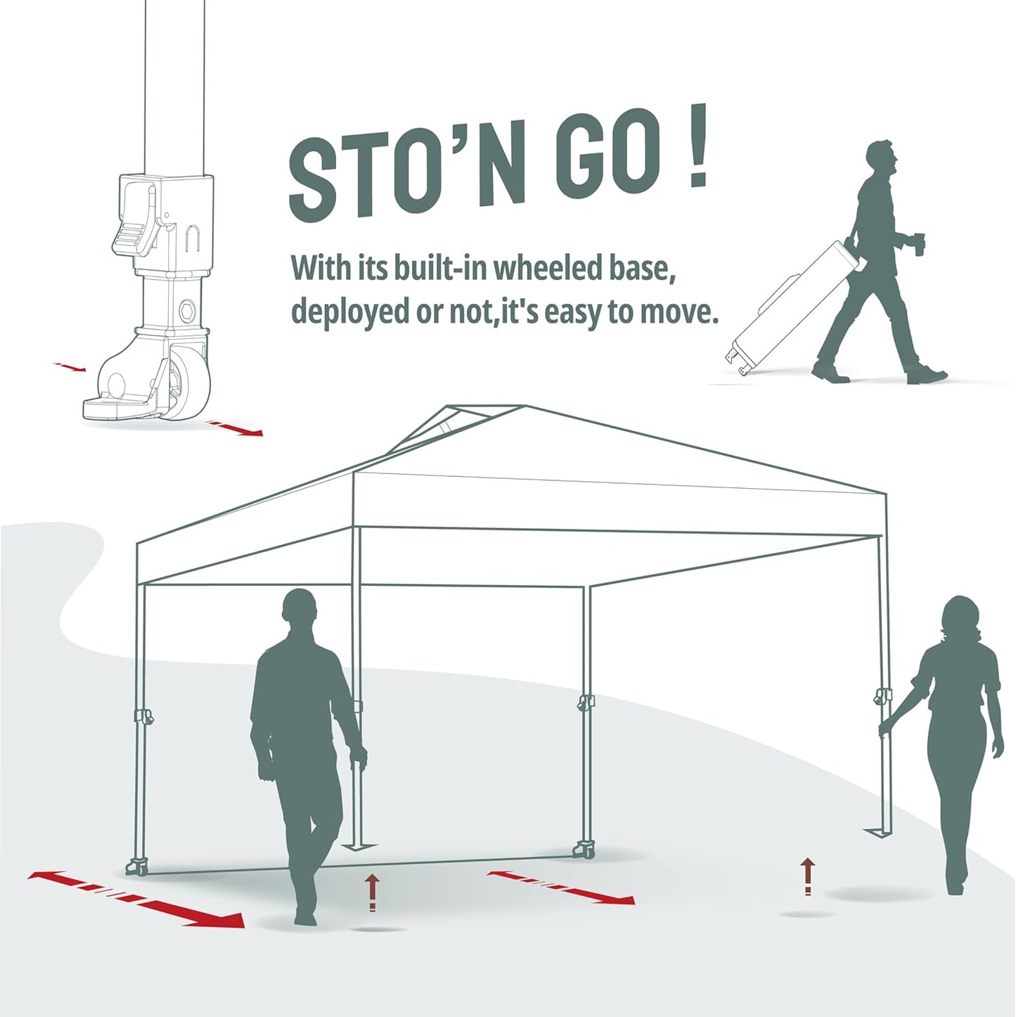CROWN SHADES 12x12 Pop Up Canopy Tent Instant Commercial with 150D Silver Coated Fabric Including 1 Removable Sidewall, 4 Ropes, 8 Stakes, Weight Bags, STO 'N Go Bag, White