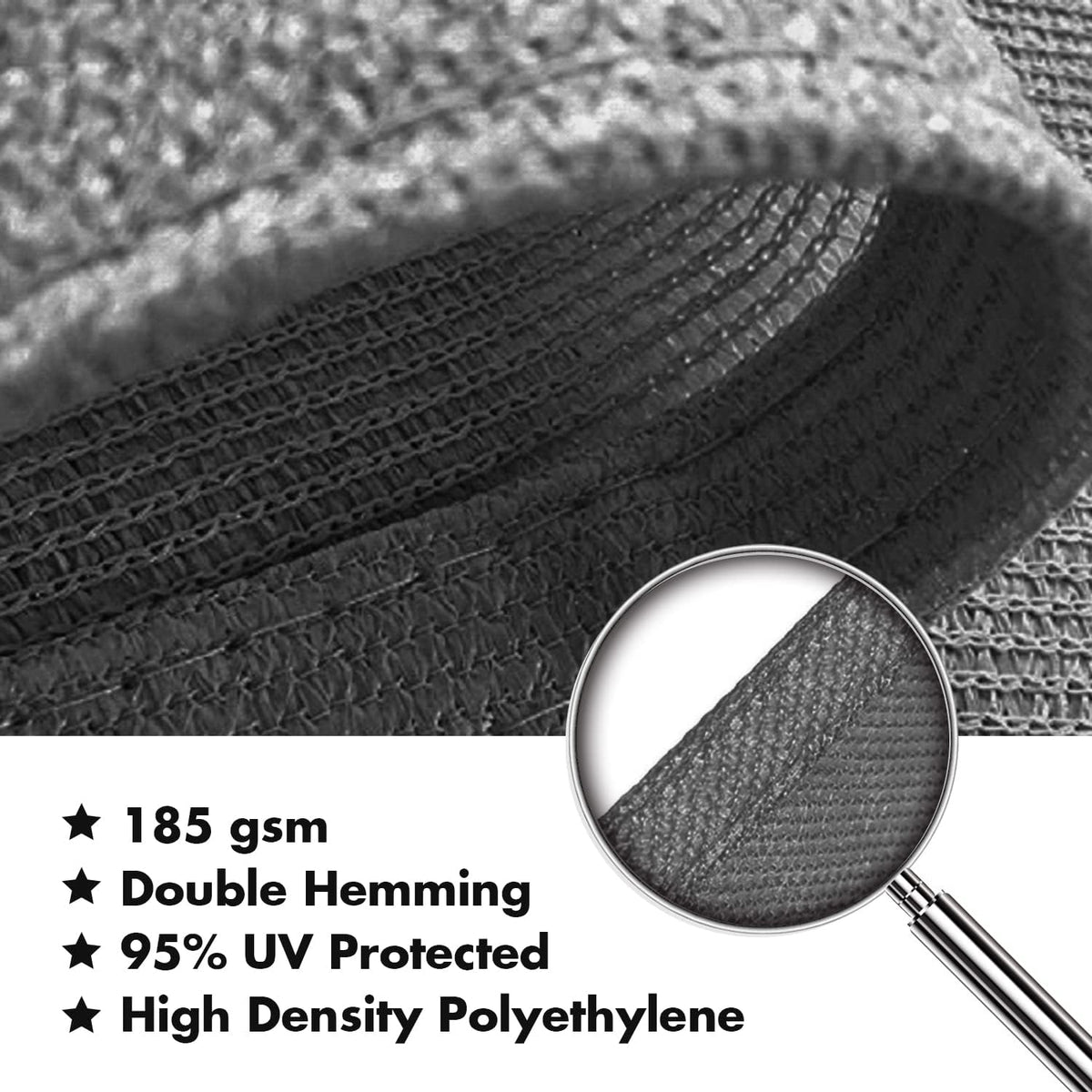 KANAGAWA 14'X24' Dark Gray Custom Size Sun Shade Sail Rectangle UV Block Canopy Cover for Patio Backyard Lawn Garden Outdoor (Customized Available)