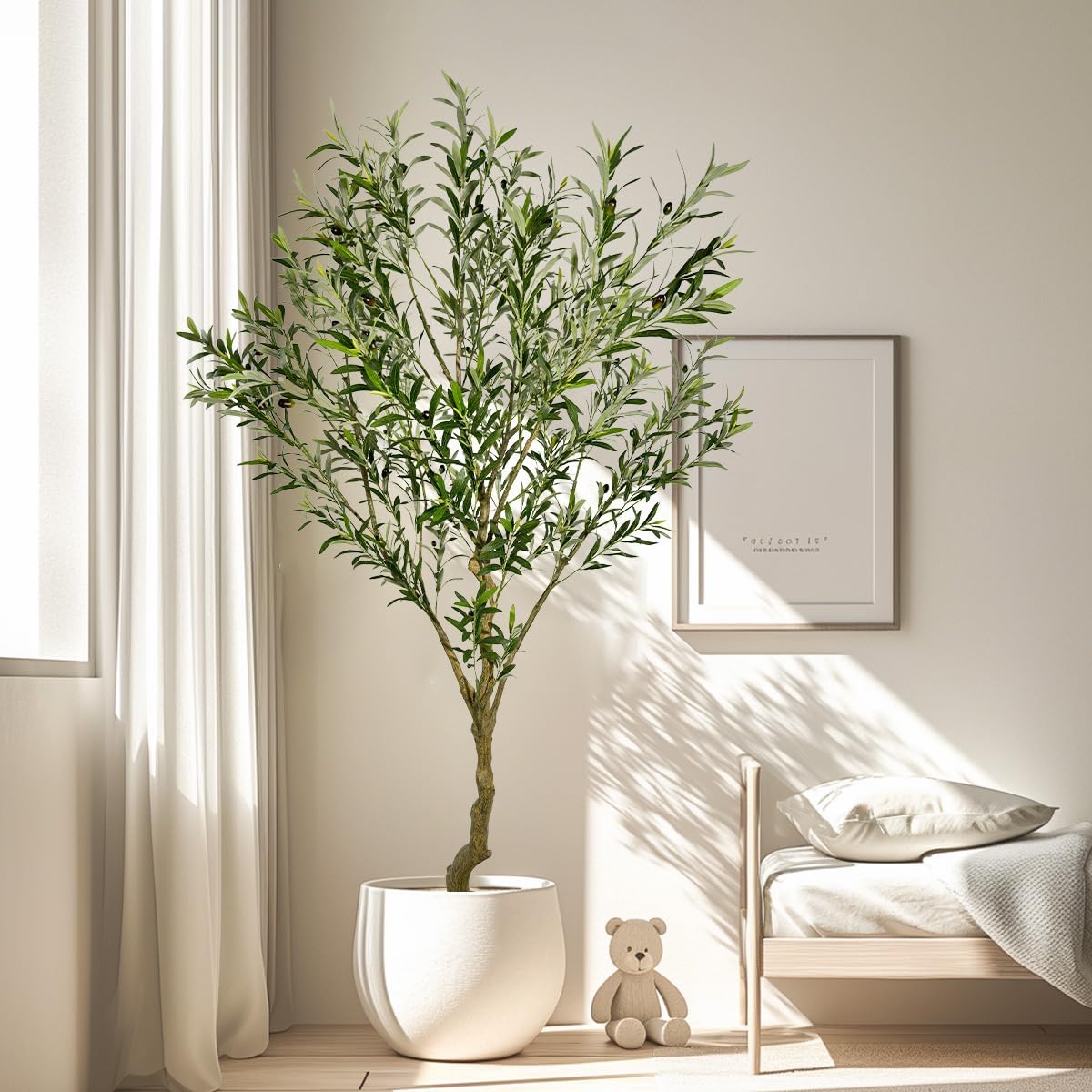 7ft Artificial Olive Tree Fake Tree Interior Decoration Tree Artificial Tree Fauk Tree