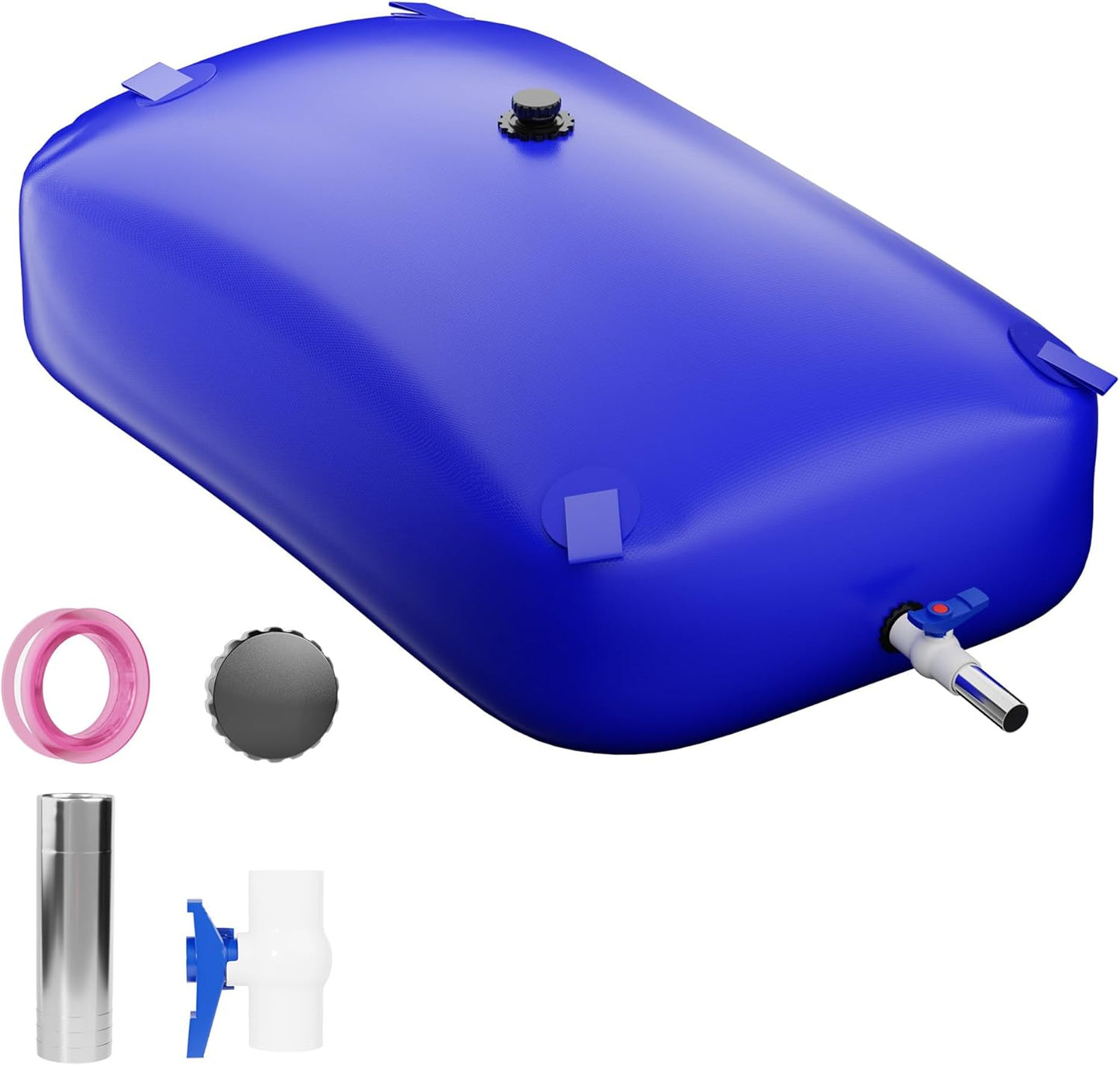 Large Capacity Water Storage Bladder Containers, Bladder Tank for Drought Resistance, Fire Prevention, Emergency Water, Agricultural Irrigation Outdoor (110L/29Gal, Blue)