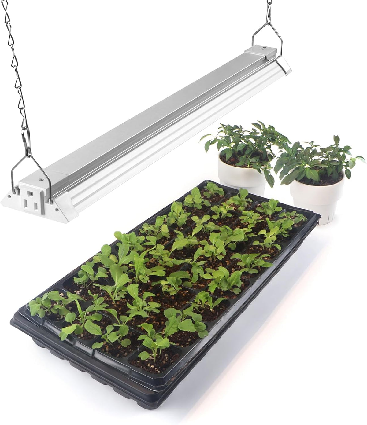 Barrina TX36 2FT Grow Light for Indoor Plants, 36W(200W Equivalent), High PPFD, Full Spectrum, Hanging Plant Lights for Indoor Growing, Seedlings, Vegetables, with On/Off Switch, Linkable, 1 Pack