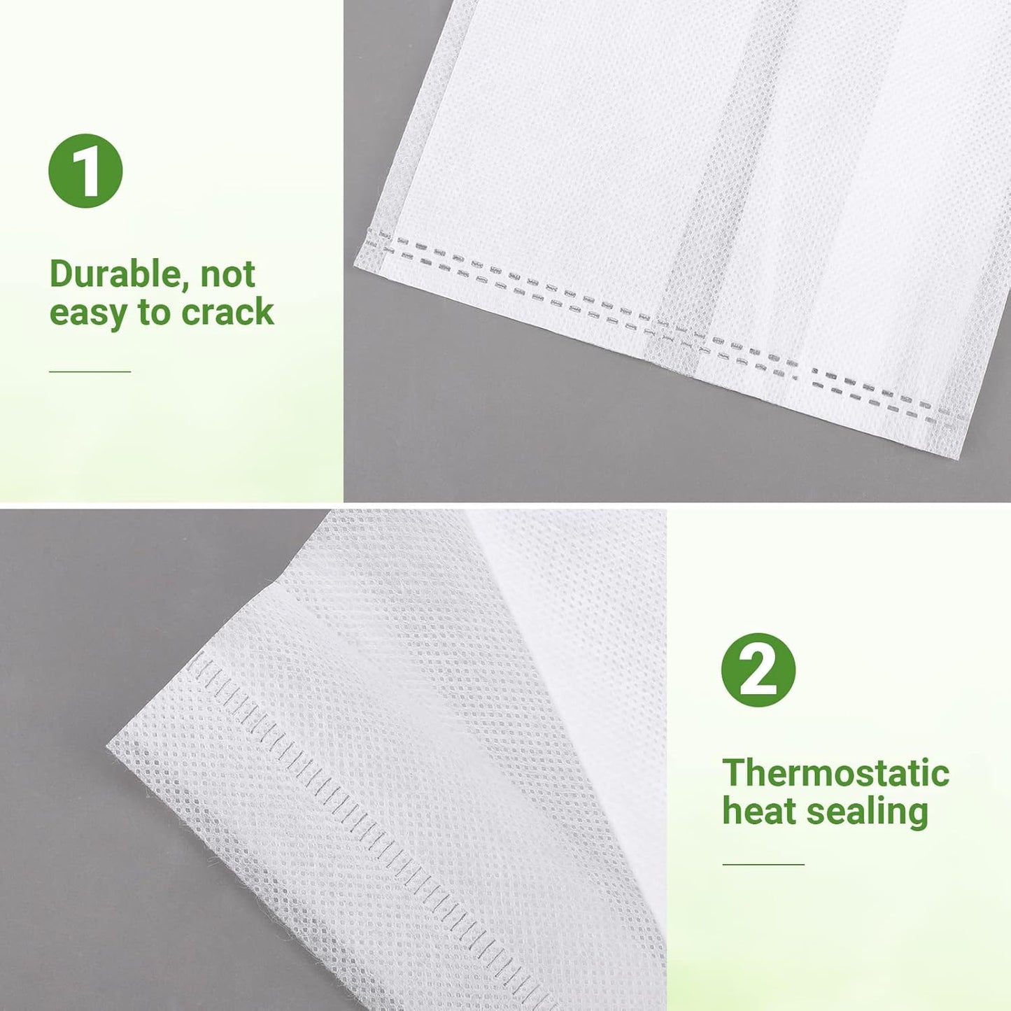 GREANER 100PCS Biodegradable Seedling Bags, 9.8x11 inches Thickened Non-Woven Plant Nursery Bags, Transplant Pots Grow Pouch for Vegetables, Flowers, Fruits, Trees, Home Garden Supply